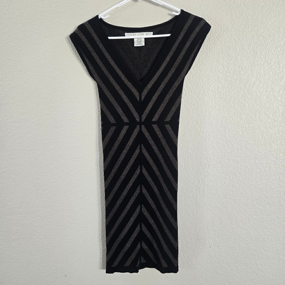 Max Studio bodycon dress brown and black XS